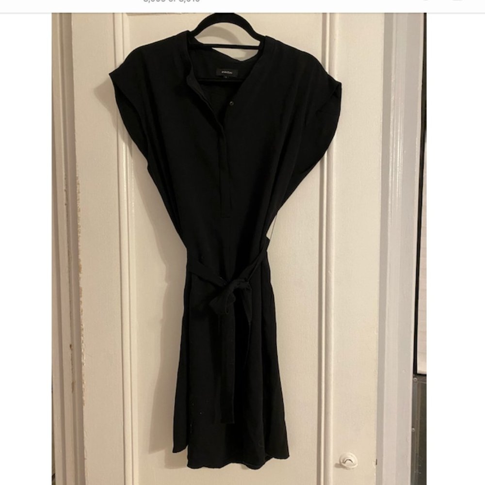 Babaton Tie-Waist Shirt Dress - Size Large